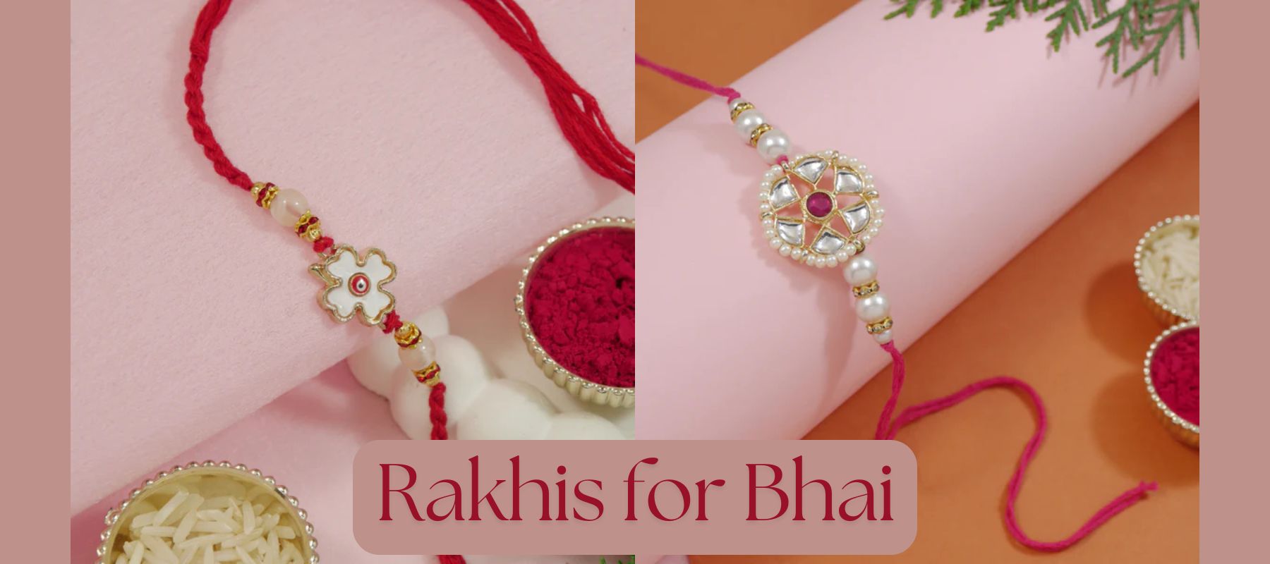 Rakhi for bhai with beads and evil eye