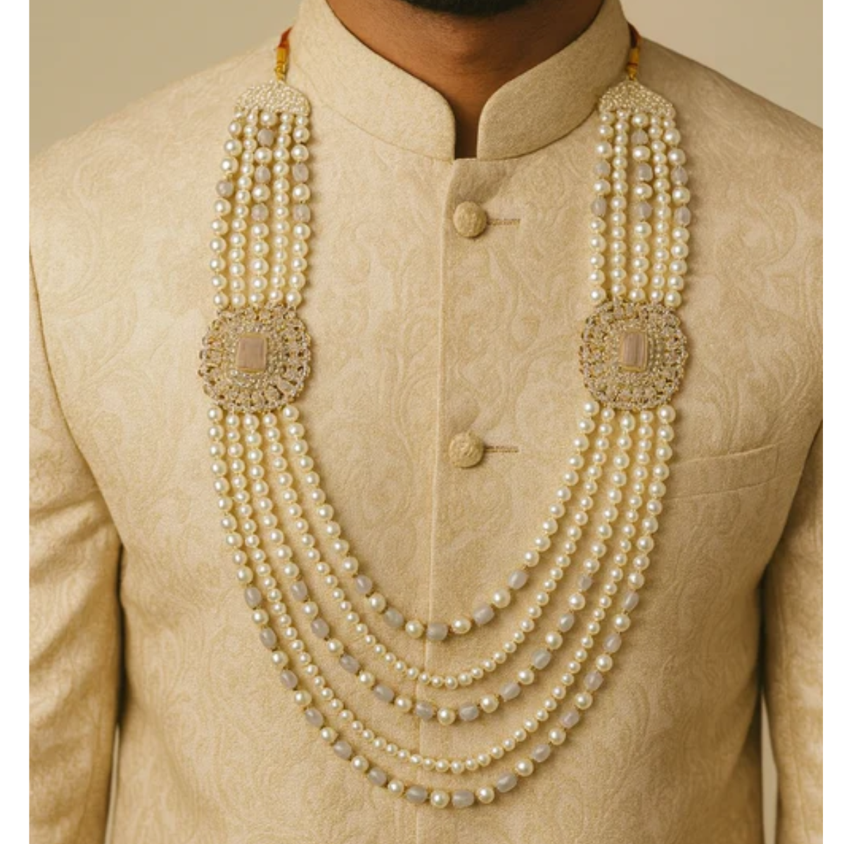 Riyansh Grey Necklace For Men