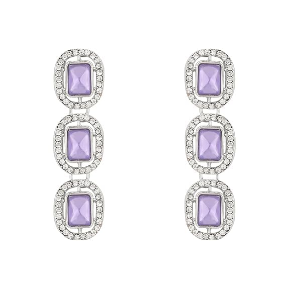 Helly Silver Purple Earrings