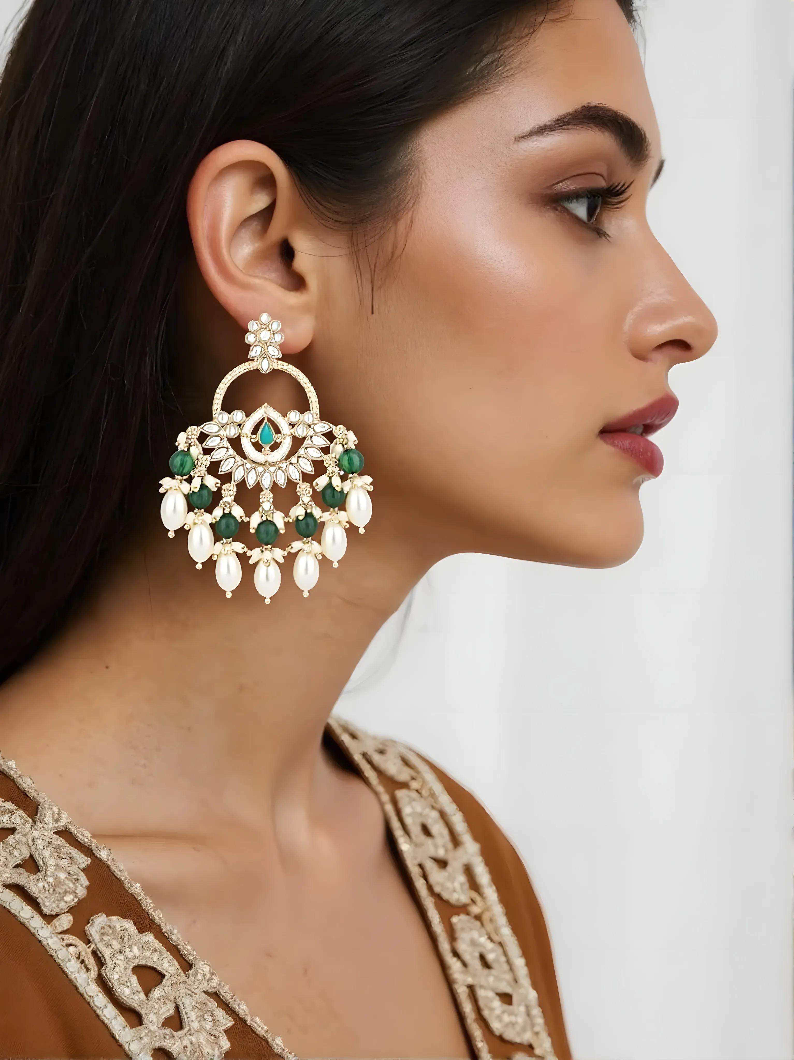 Mridhi Green Earrings