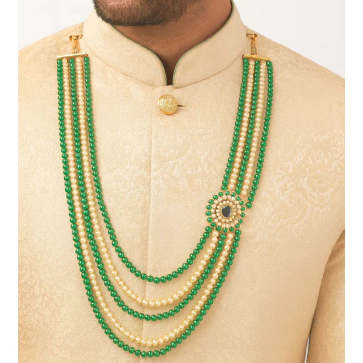 Samar Green Necklace For Men