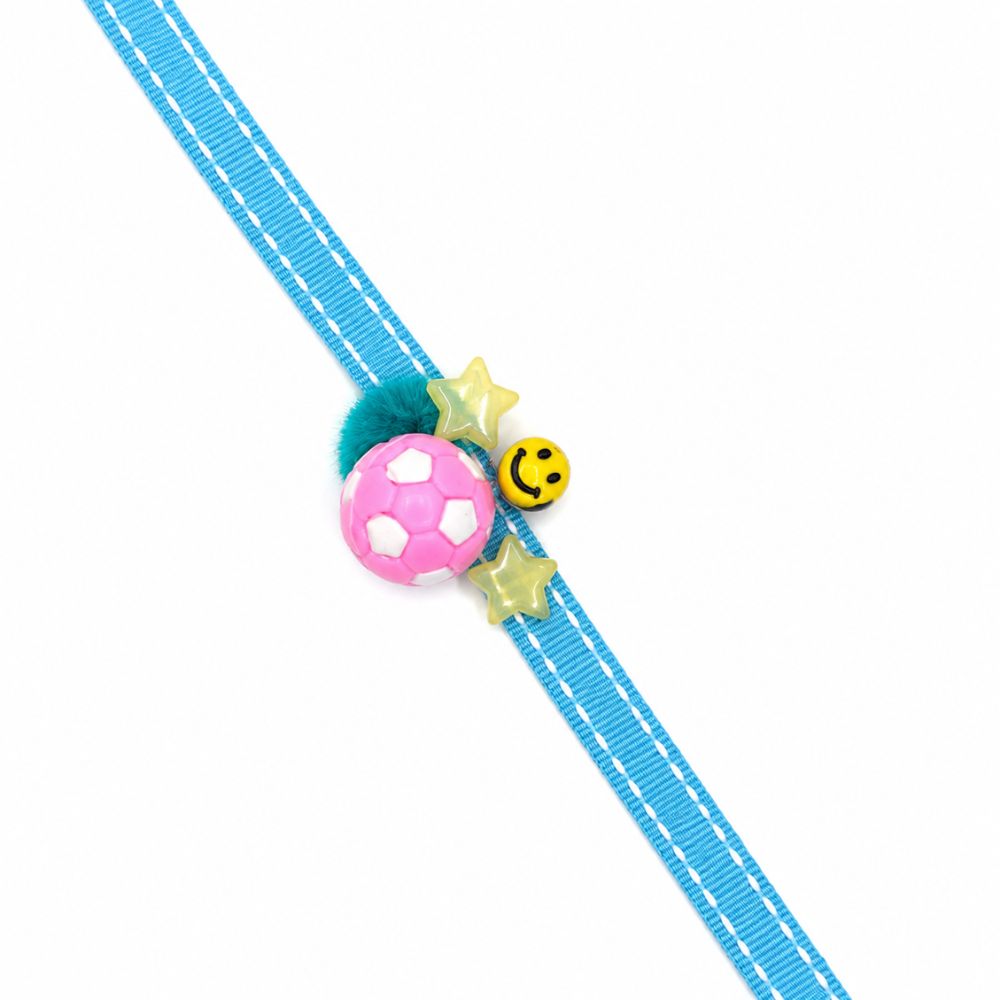 Football Rakhi with Roli Chawal & Rakshabandhan Card