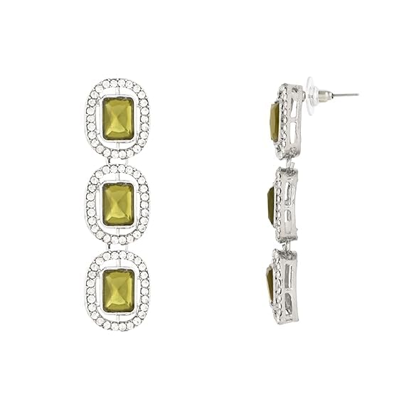 Helly Silver Mehendi Earrings