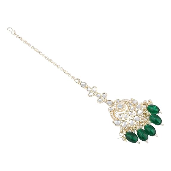 Prushti Green Maangtikka
