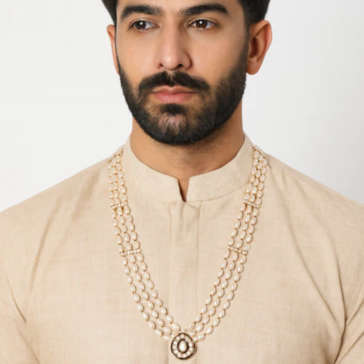Darsh - Maroon Necklace For Men