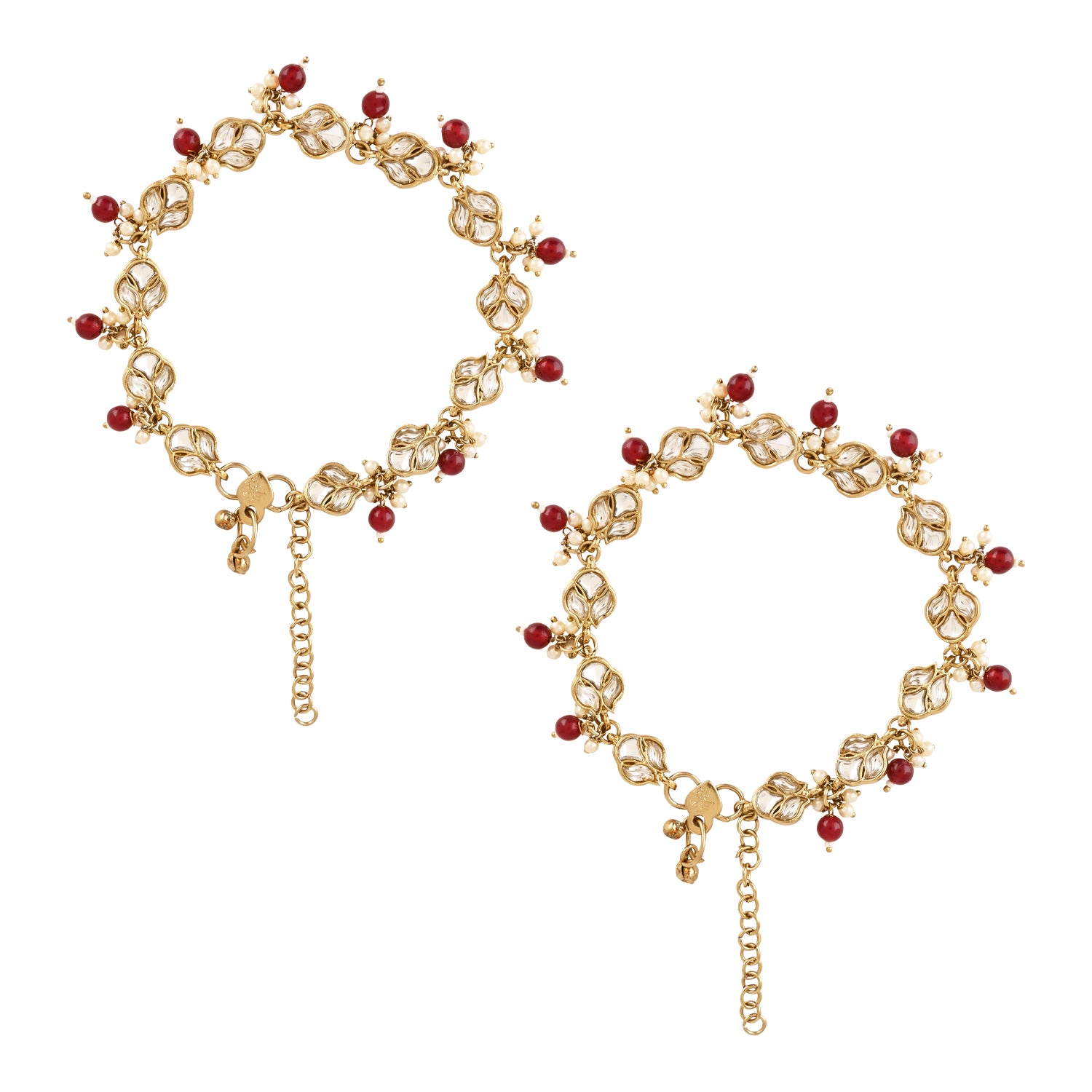 Farsha Maroon Payal/ Anklets