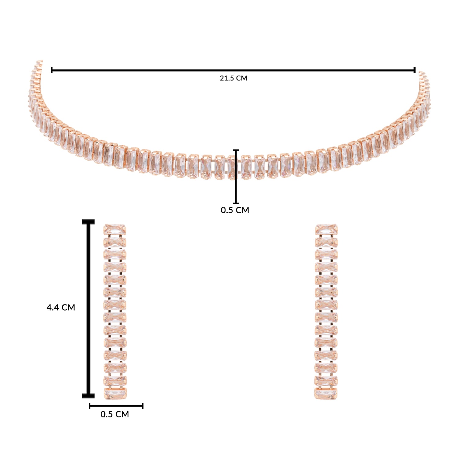 Juliana Rosegold Necklace Set