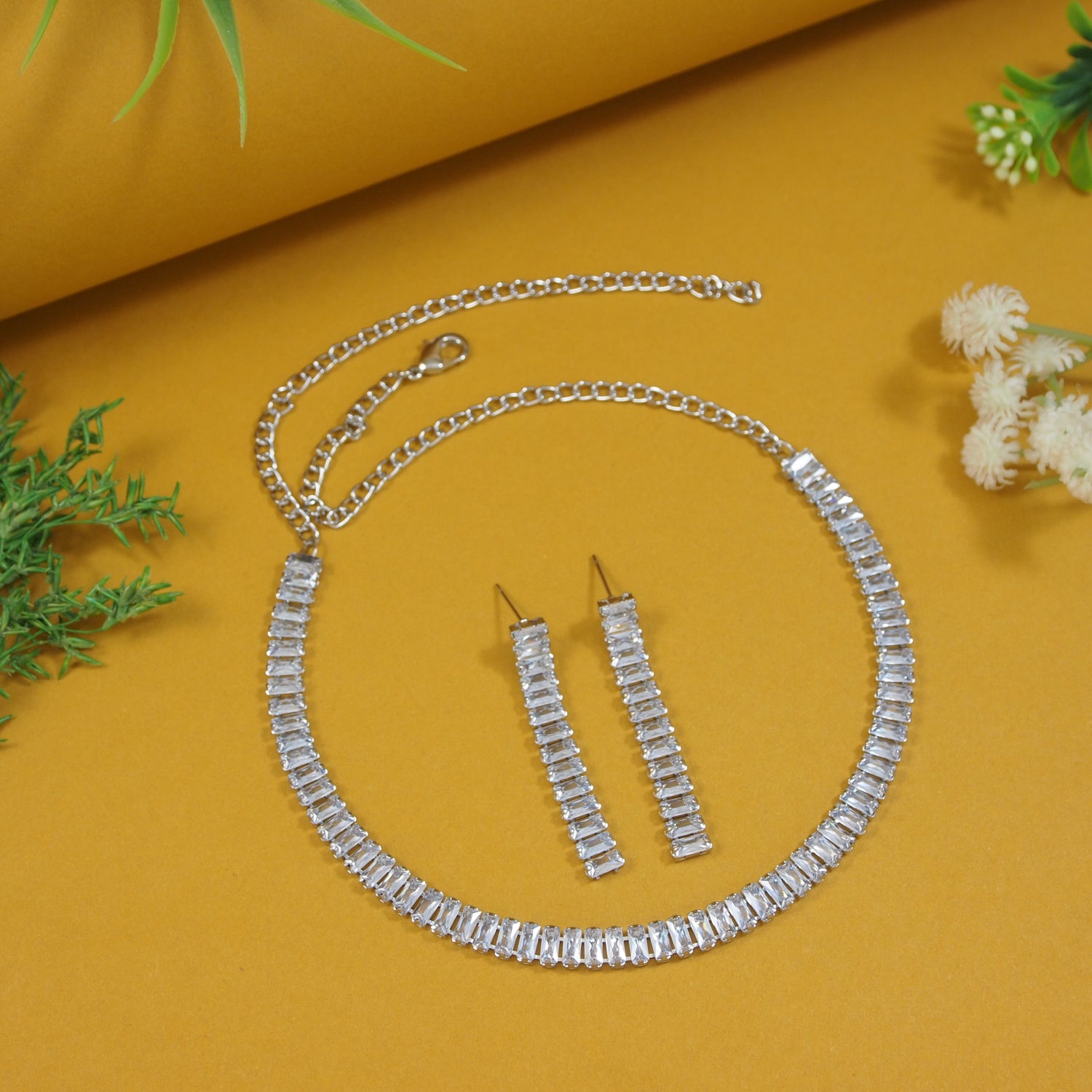 Juliana Silver Necklace Set