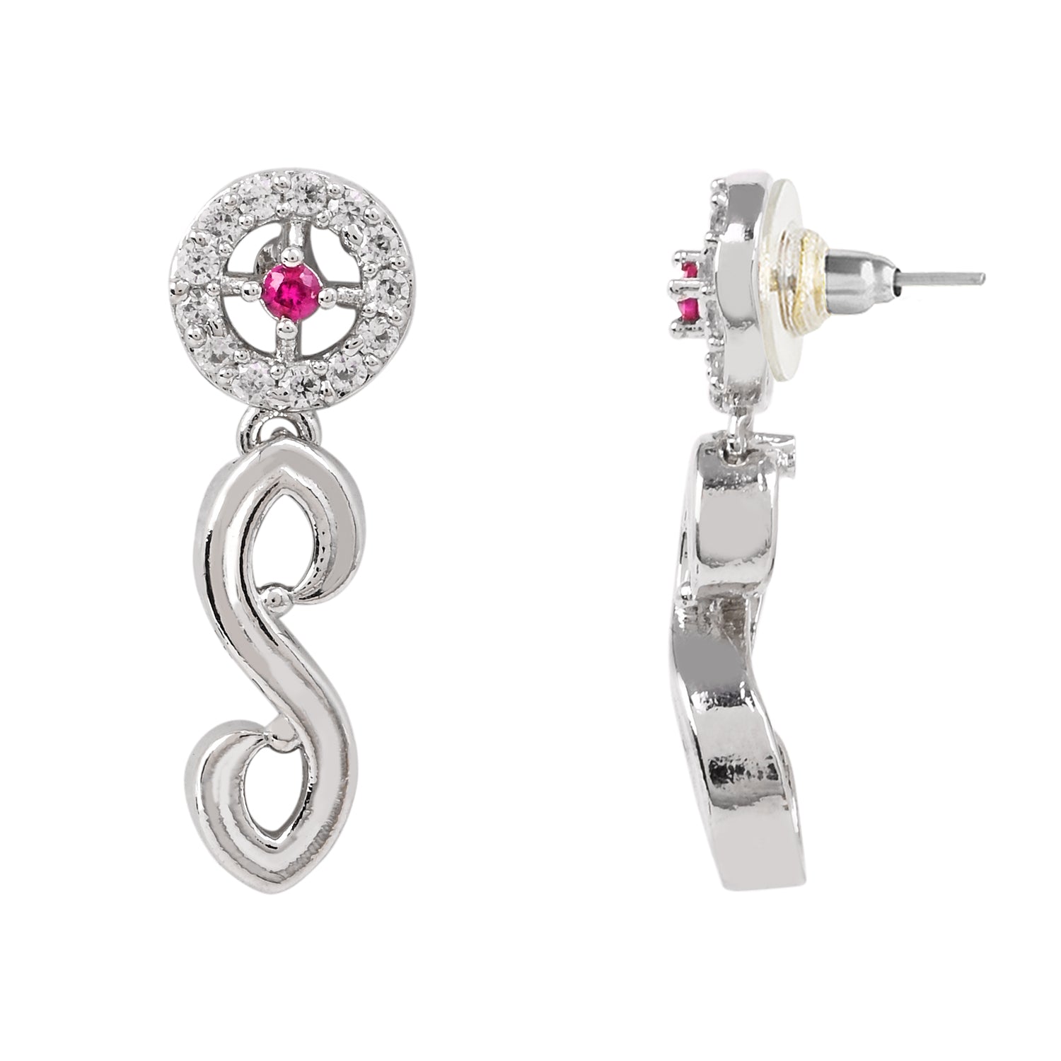 Aleena - Silver Pink Necklace Set