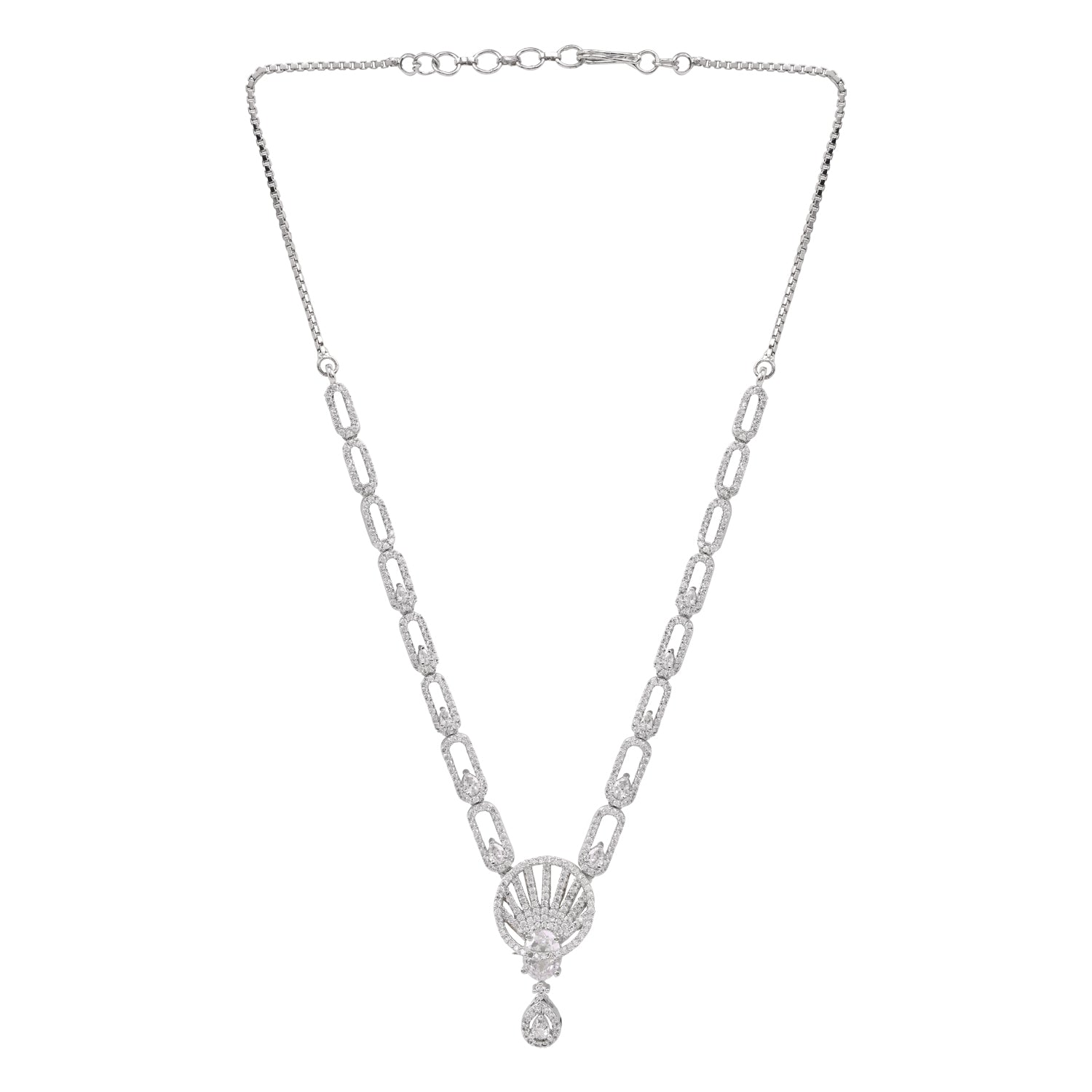 Eila - Silver Shine Necklace Set