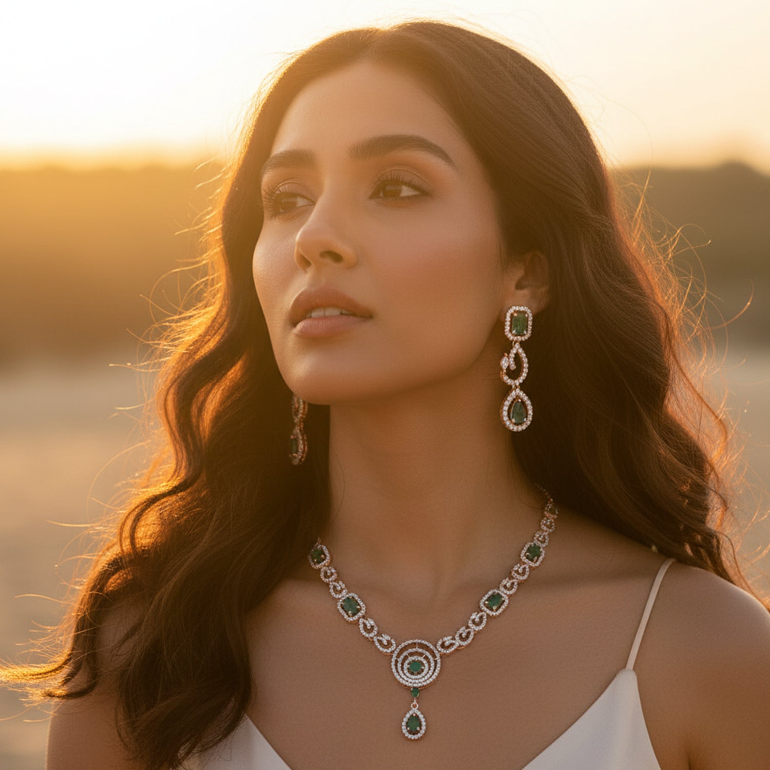 Sarini Mint Necklace Set