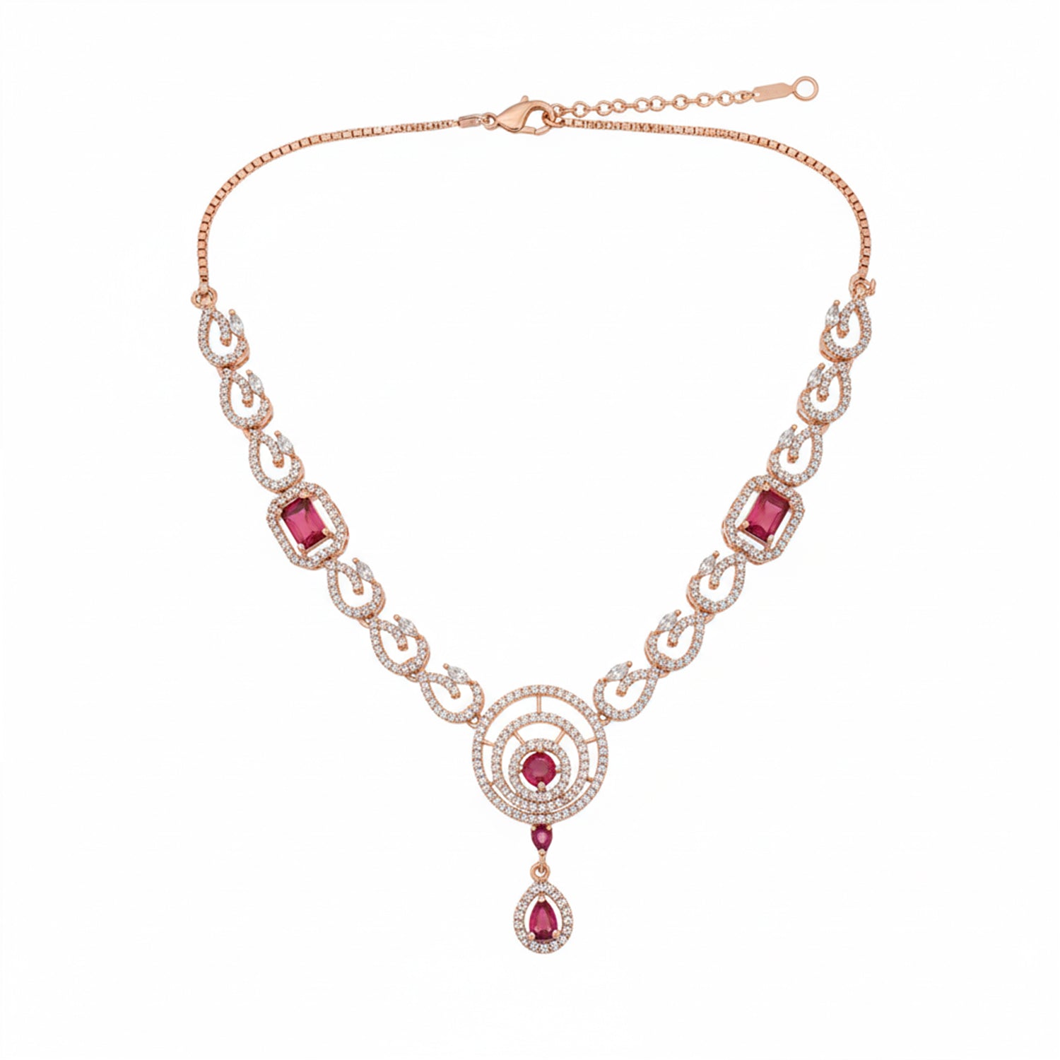 Sarini Ruby Necklace Set