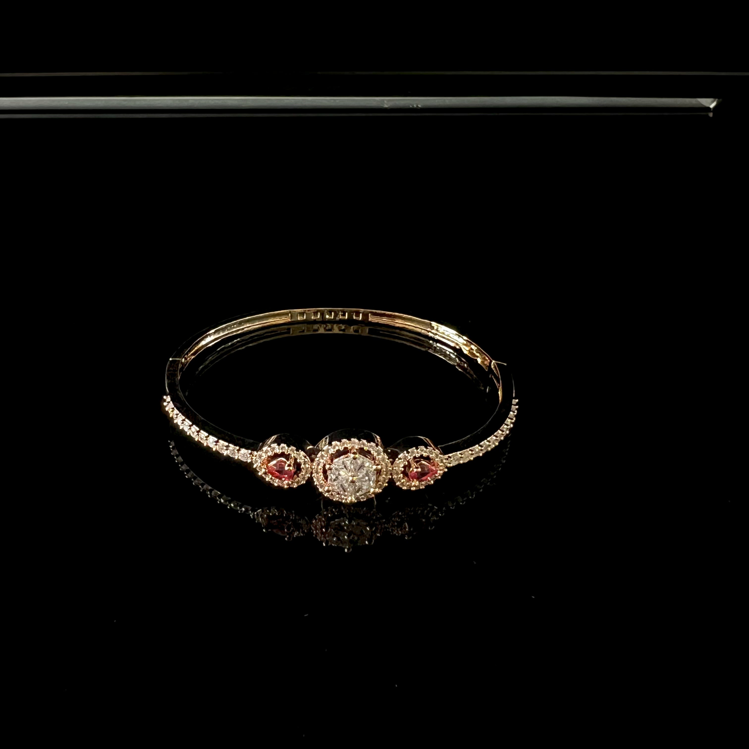 Eiram RoseGold Ruby Zirconia Bracelet