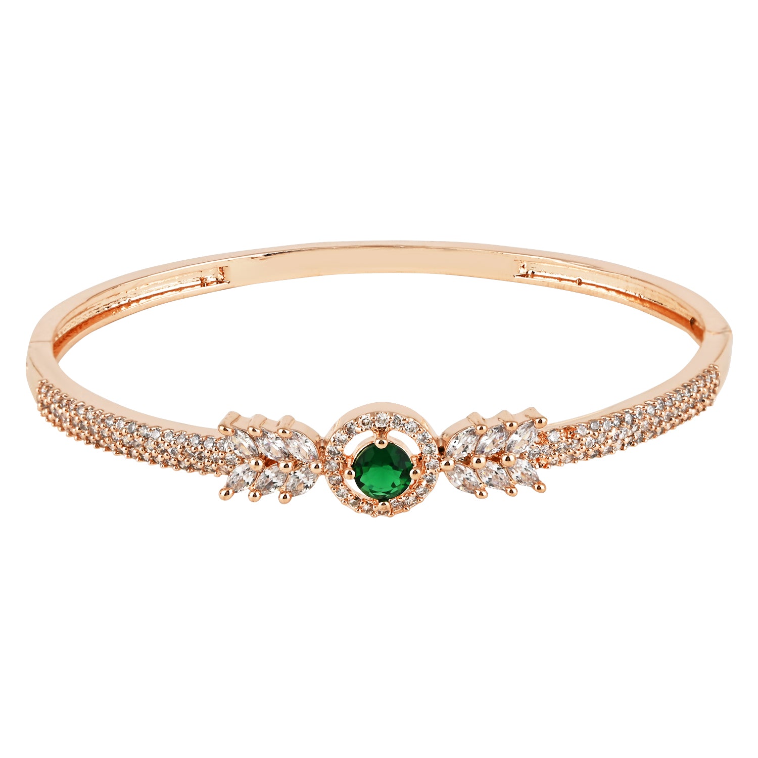 Revina RoseGold Emerald Zirconia Bracelet