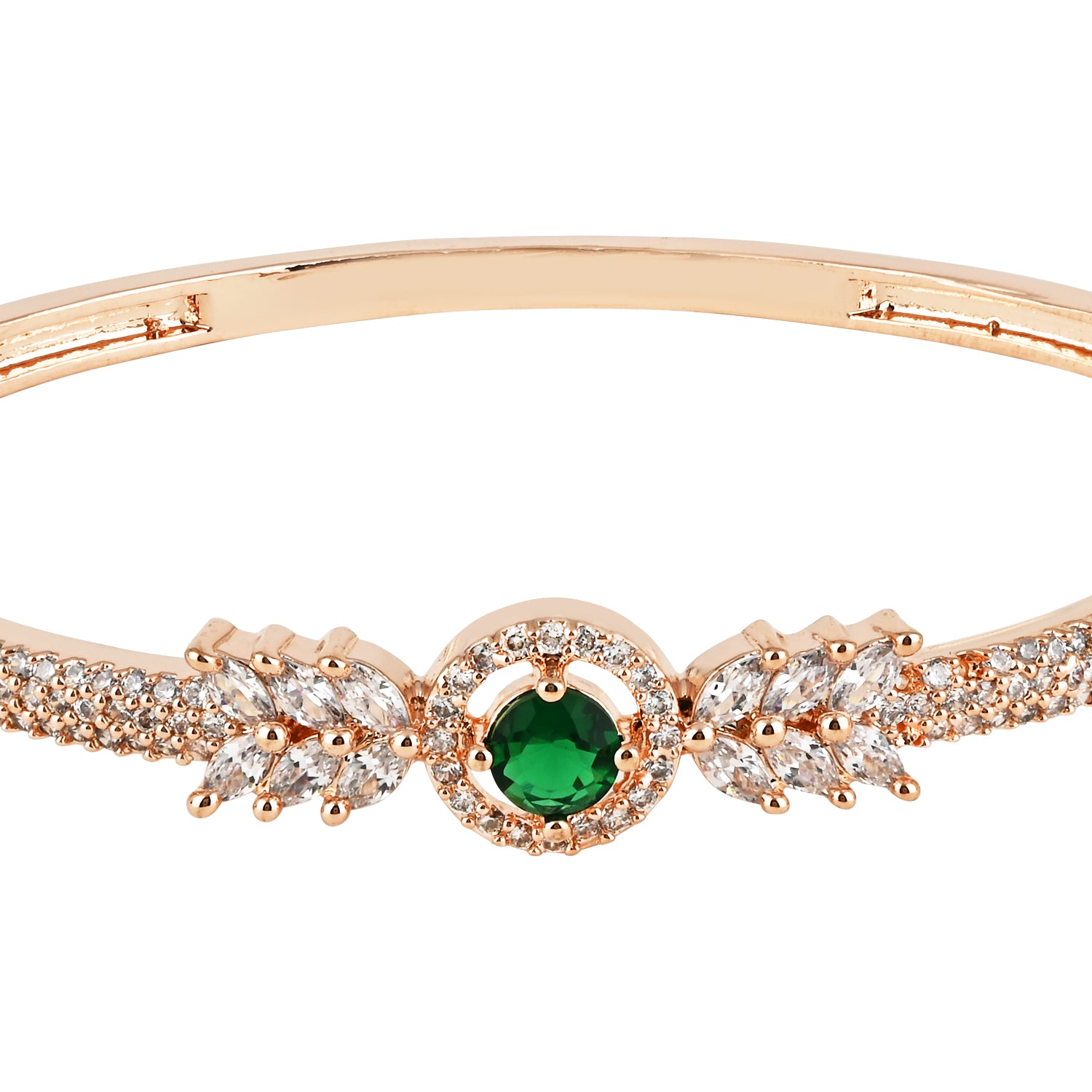 Revina RoseGold Emerald Zirconia Bracelet