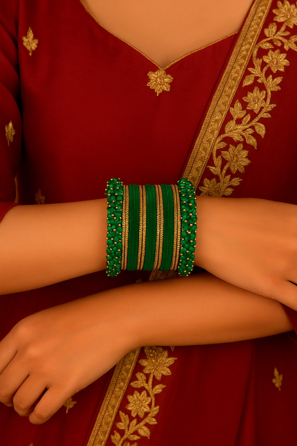 Tisya Green Bangles Set