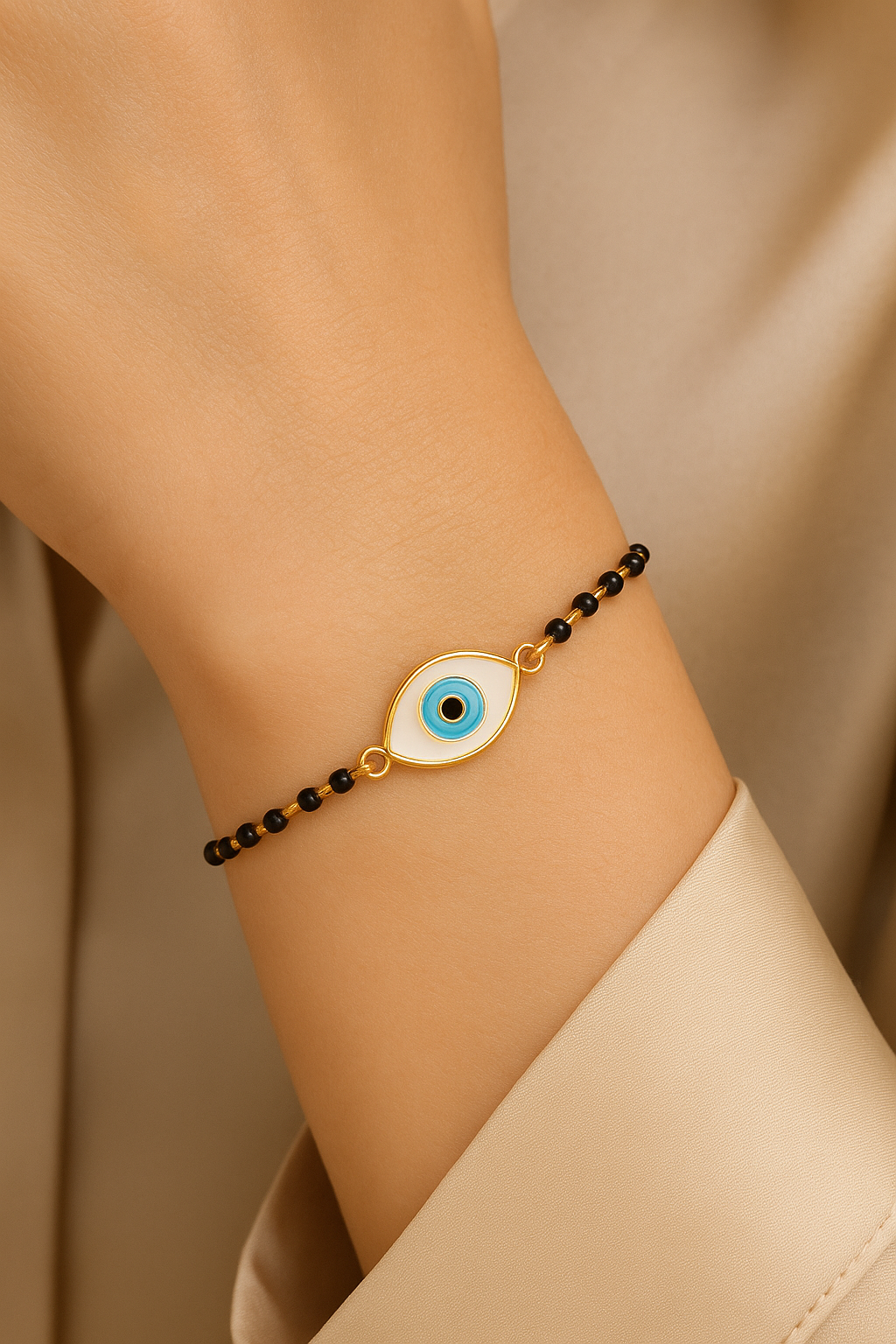 Evil Eye Shape Mangalsutra Bracelet