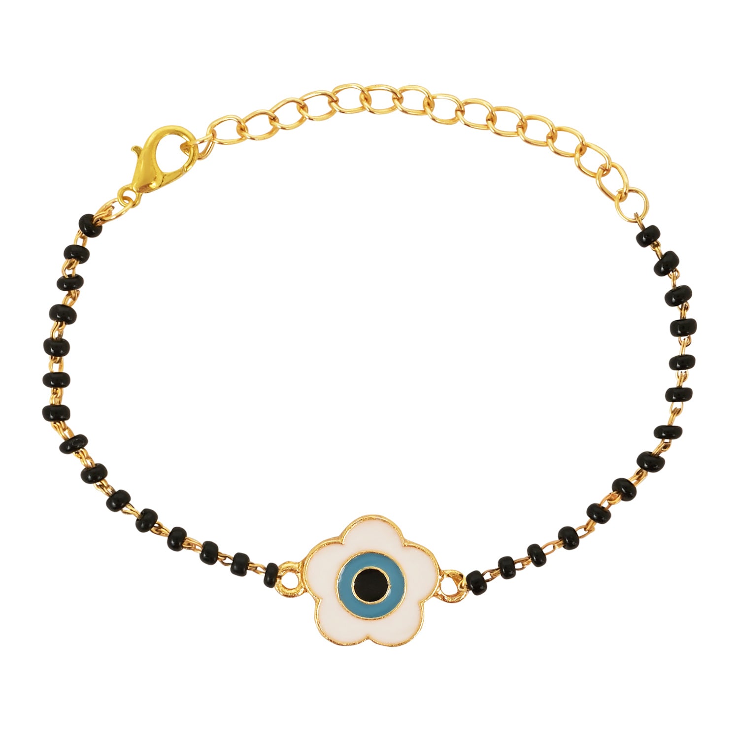 Floral Shape Evil Eye Mangalsutra Bracelet