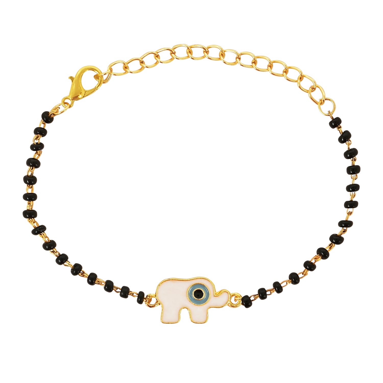 Elephant Shape Evil Eye Mangalsutra Bracelet