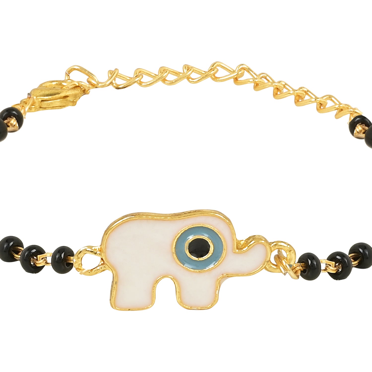 Elephant Shape Evil Eye Mangalsutra Bracelet