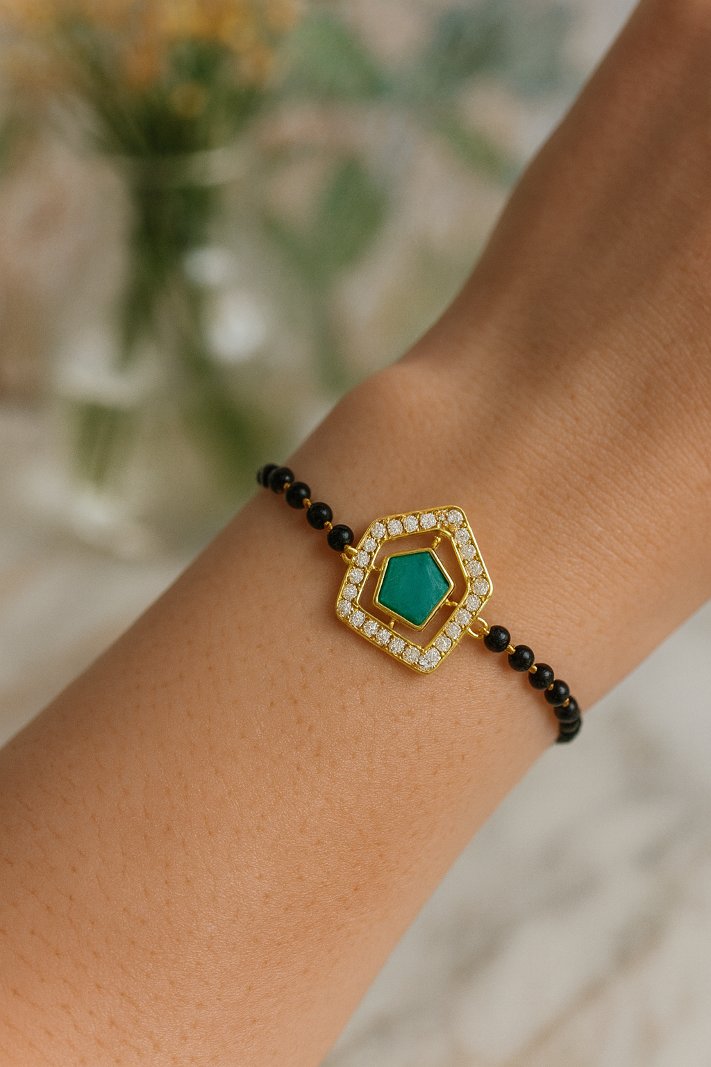 Kundan Stone Mangalsutra Bracelet