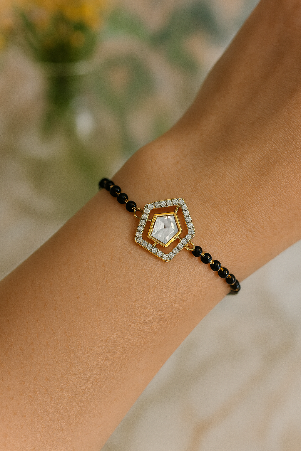 Kundan Stone Mangalsutra Bracelet