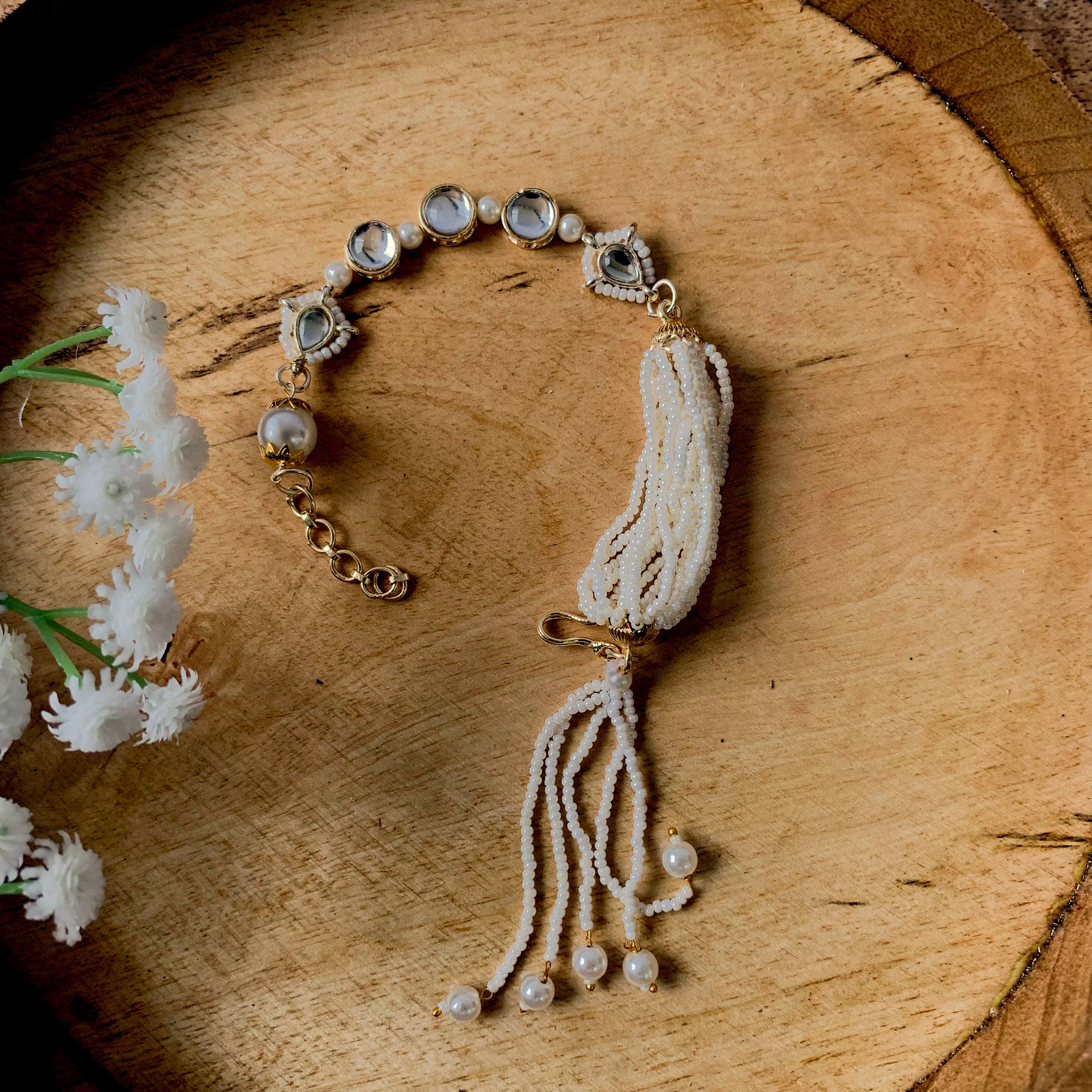 Tanaaz White Bracelet