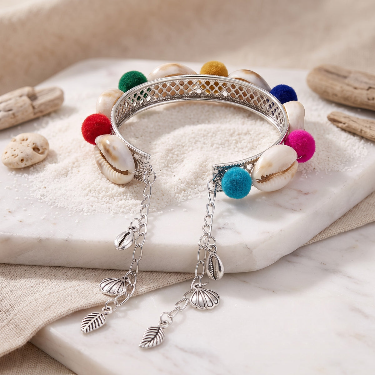 Pranavi Oxidised Cuff Kada