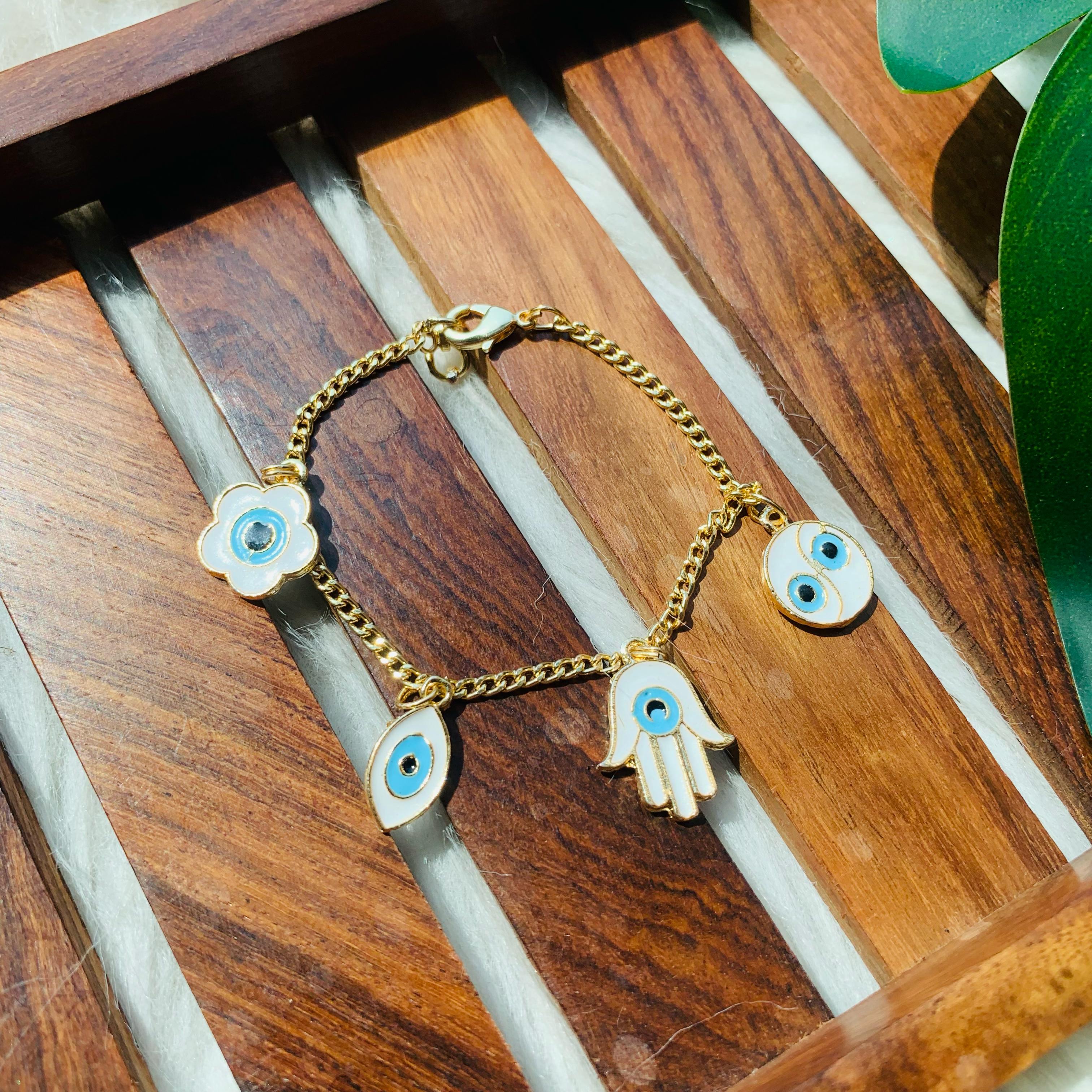 Evil Eye & Charm Symbol Bracelet