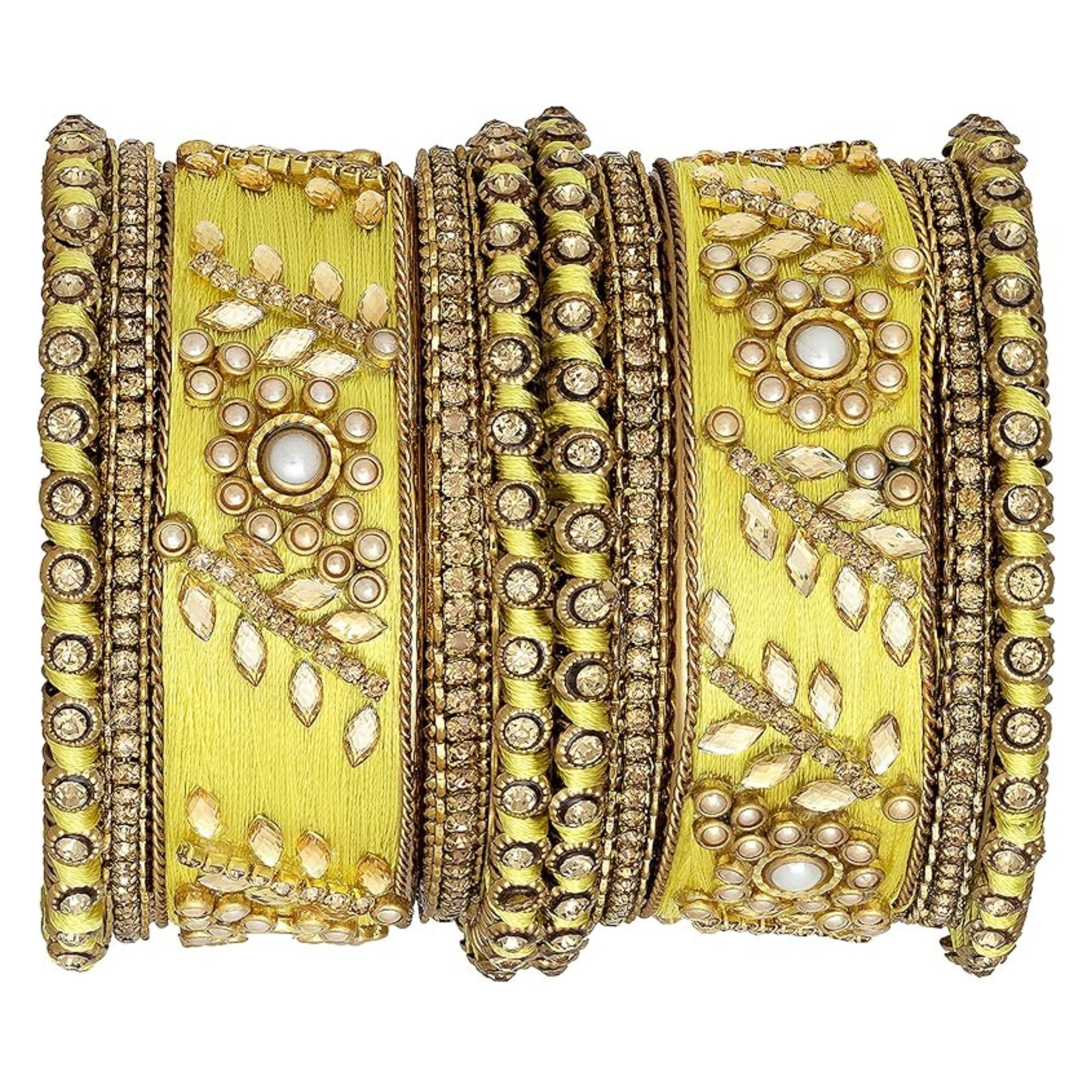 Esha Lime Yellow Bangles