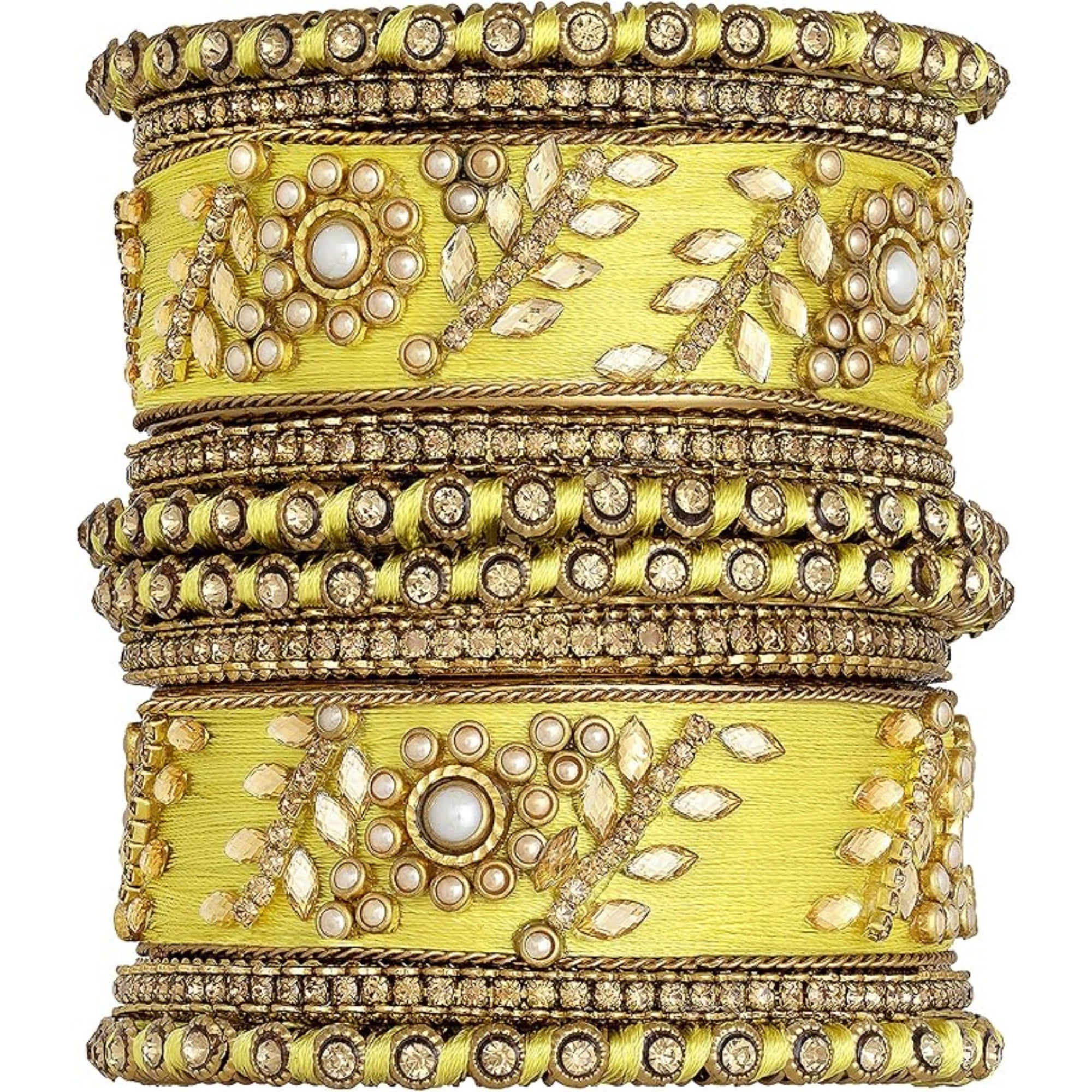 Esha Lime Yellow Bangles