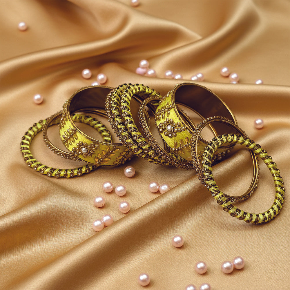 Esha Lime Yellow Bangles