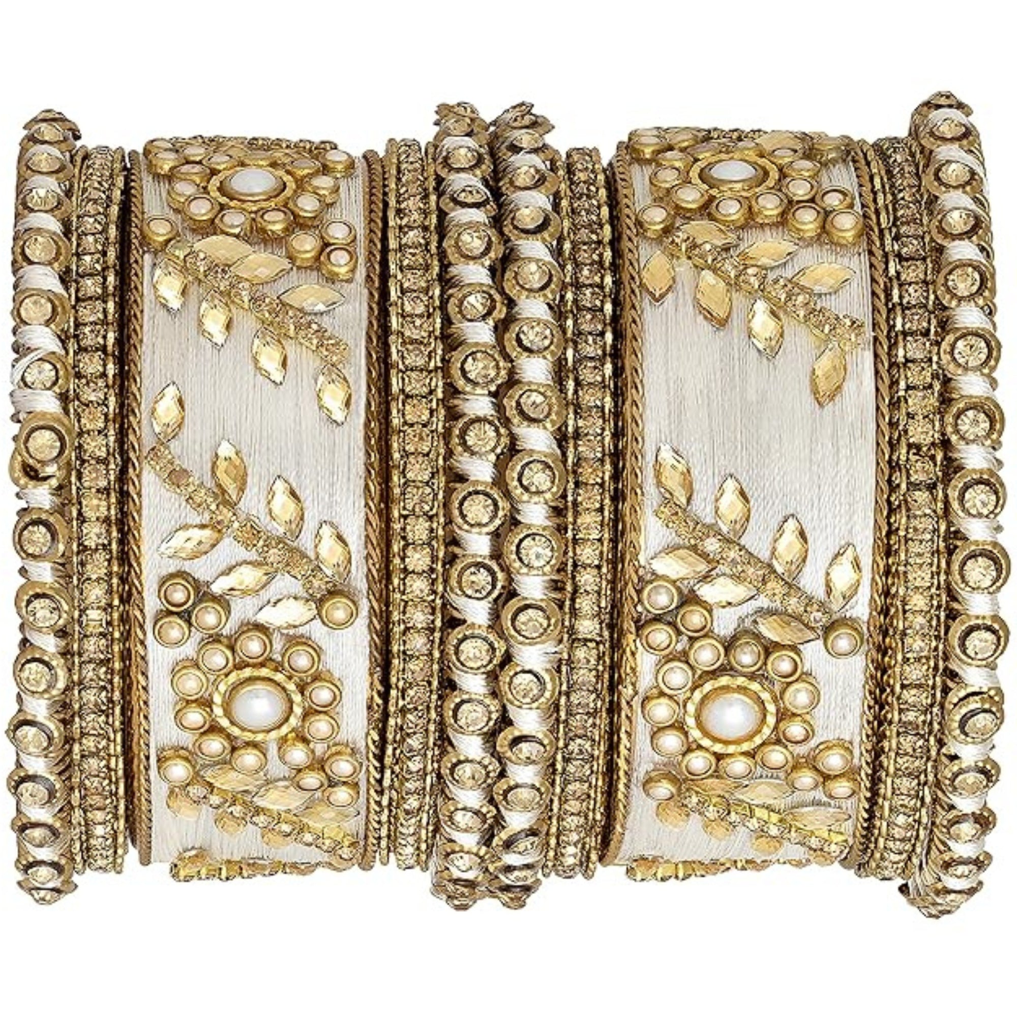 Esha White Bangles