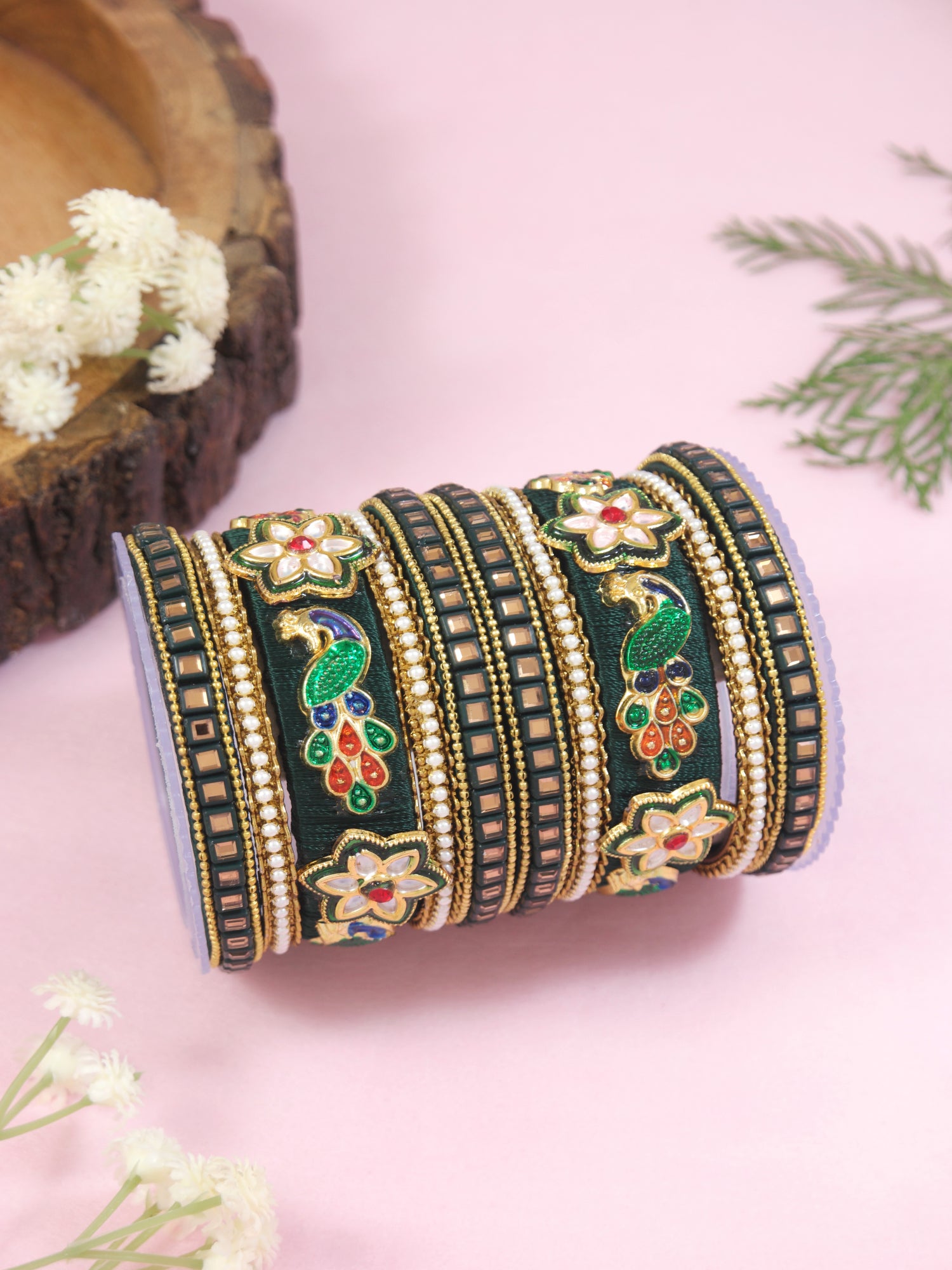 Mahi Green Bangles