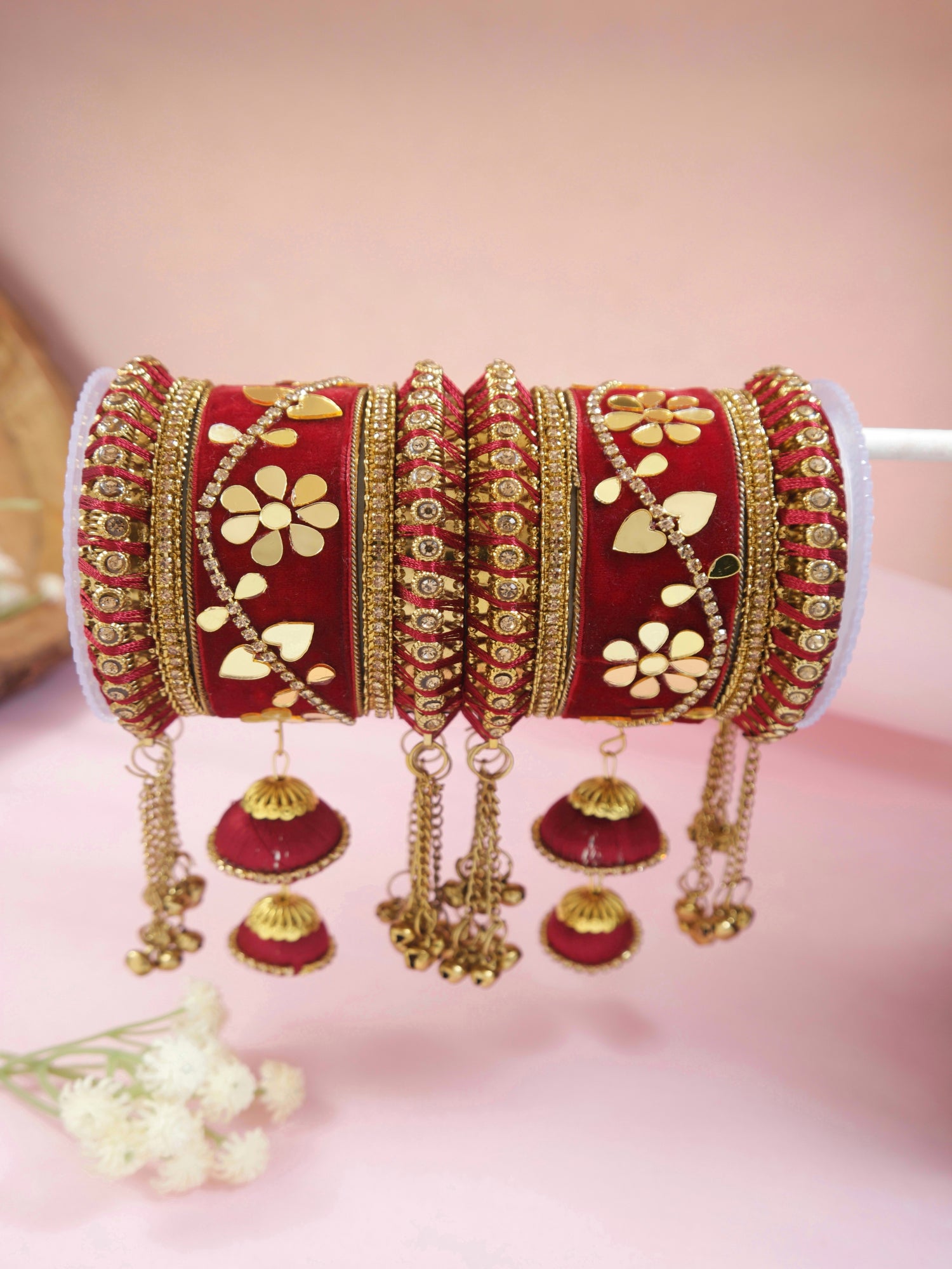 Myra Maroon Bangles