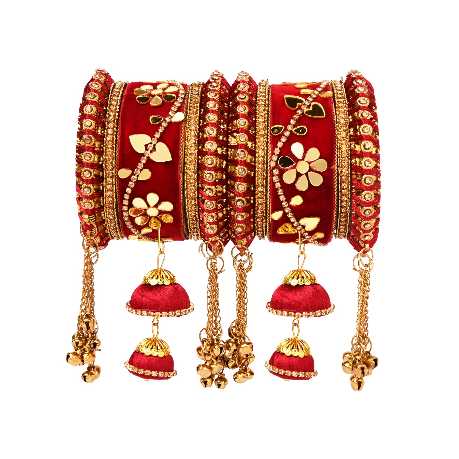 Myra Maroon Bangles