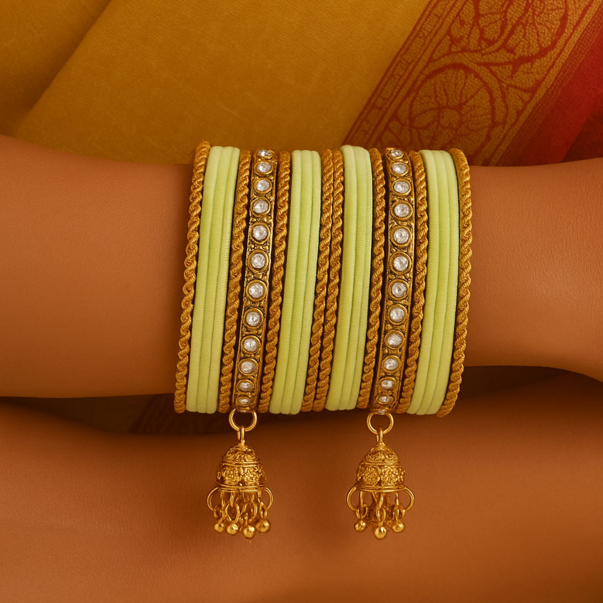 Abiya - Mint Bangles