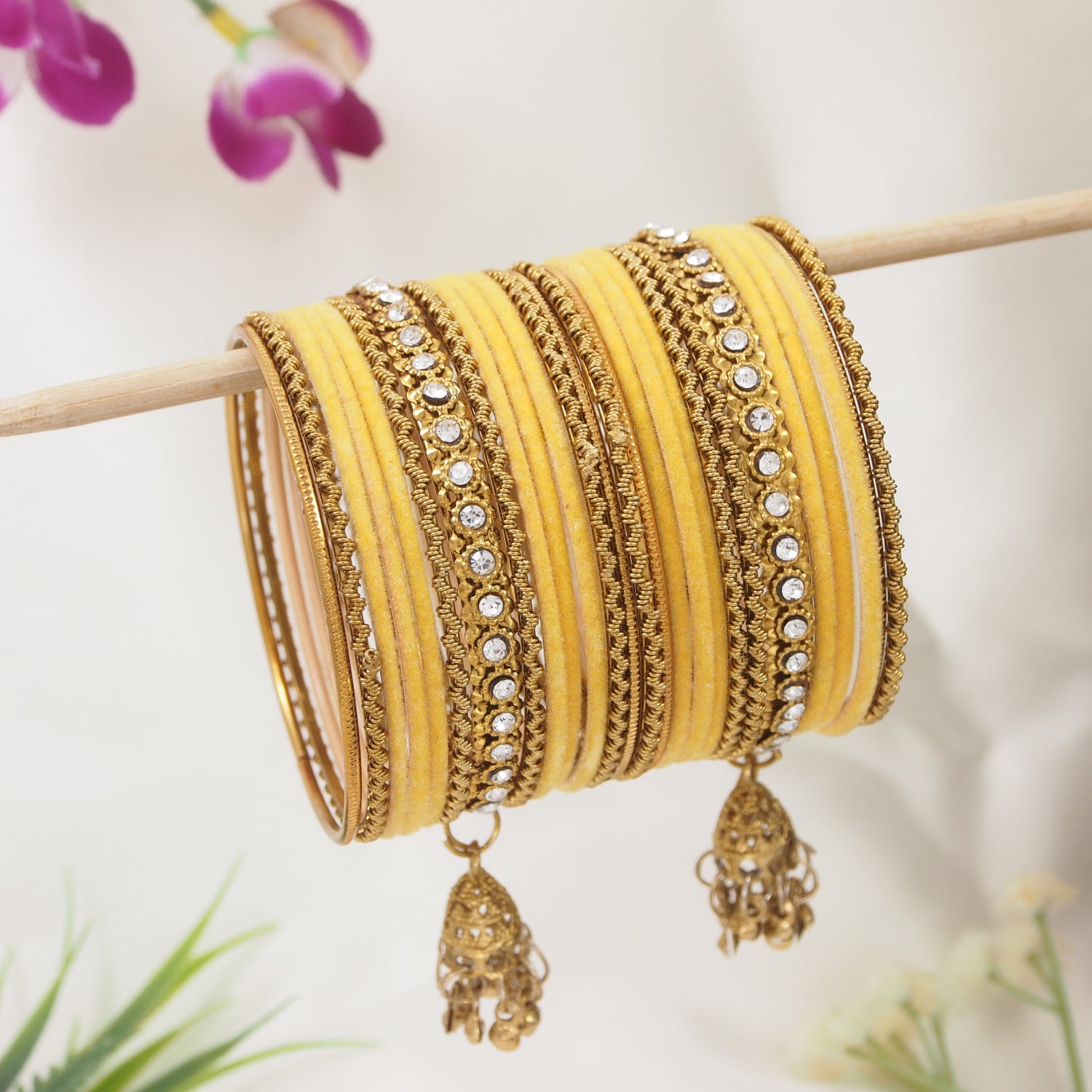 Abiya - Yellow Bangles
