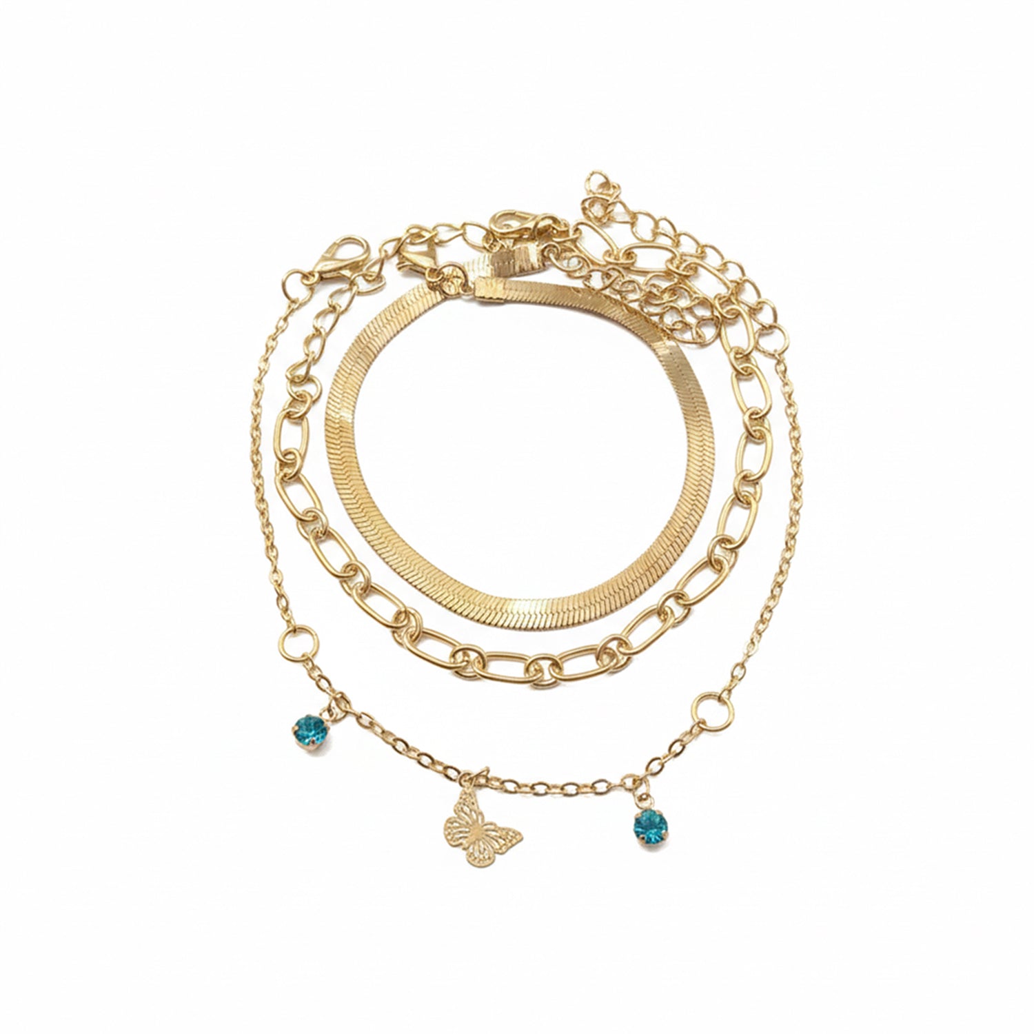 Harlynn -Pack of 3 Minimalist Layering Bracelet Set