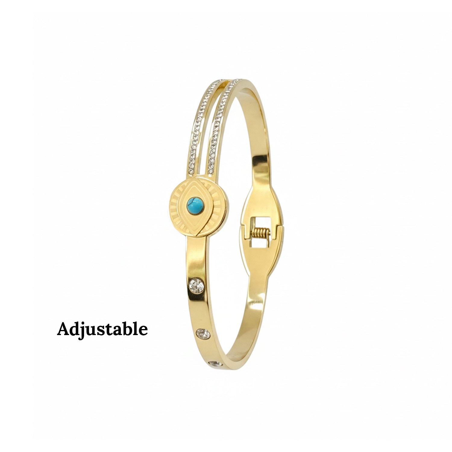 Gracelyn - Crystal Line Turquoise Bracelet