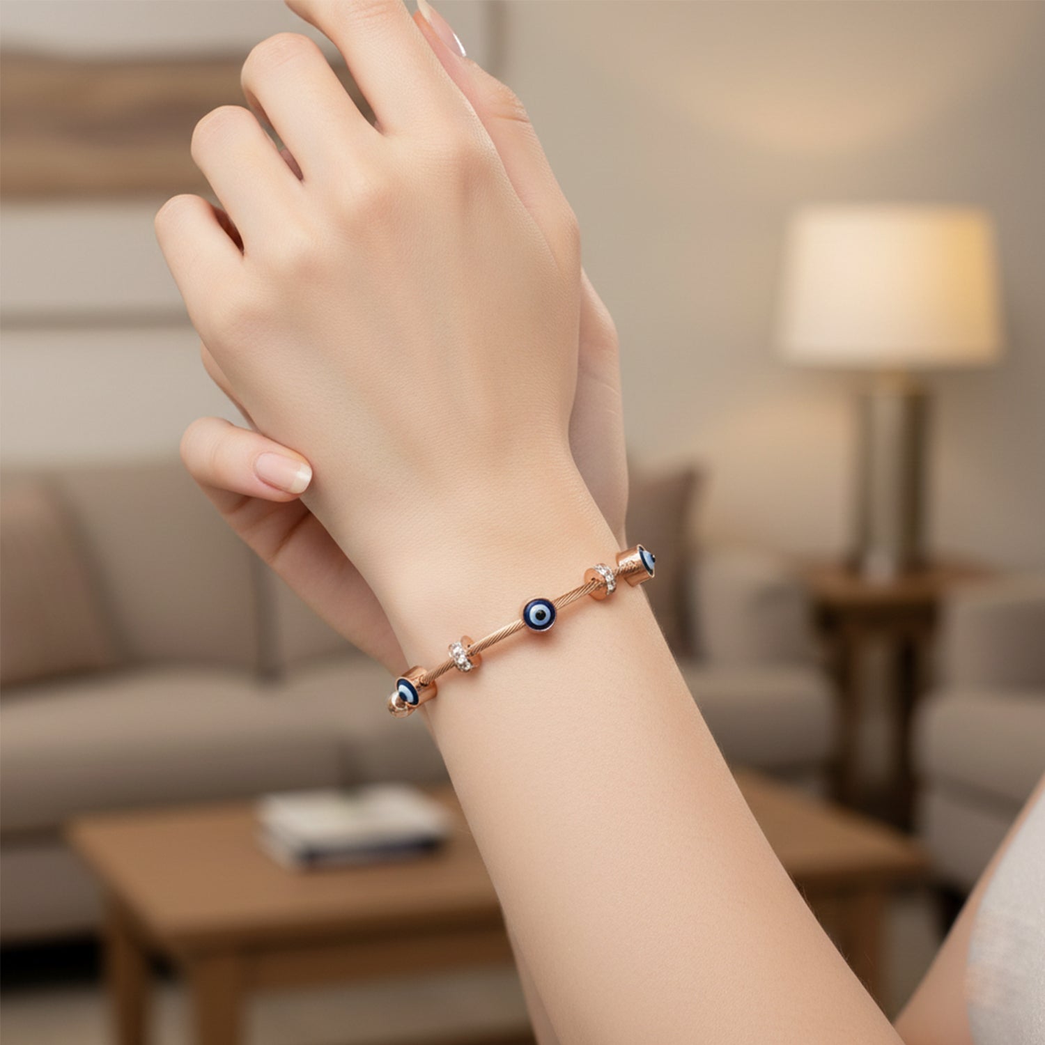 Annie - Evil Eye Elite Charm Cable Bracelet