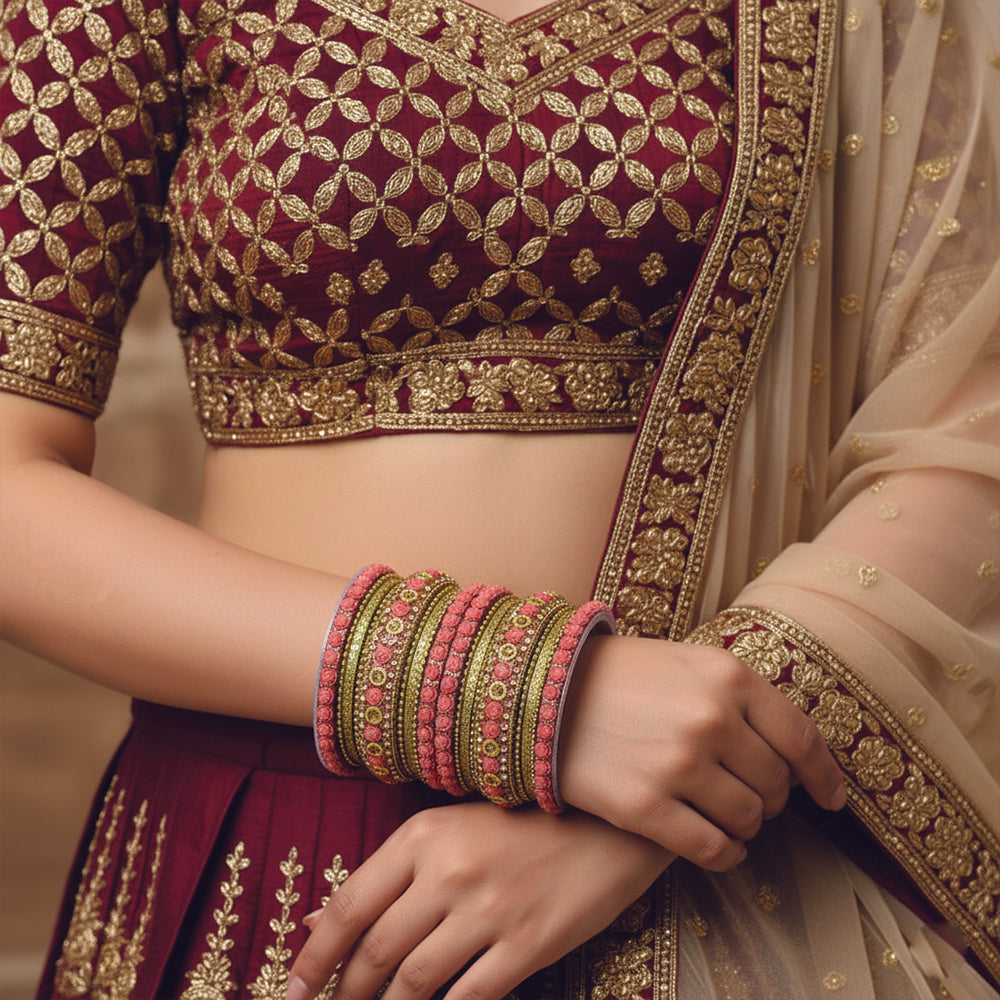 Janaki Peach Bangles