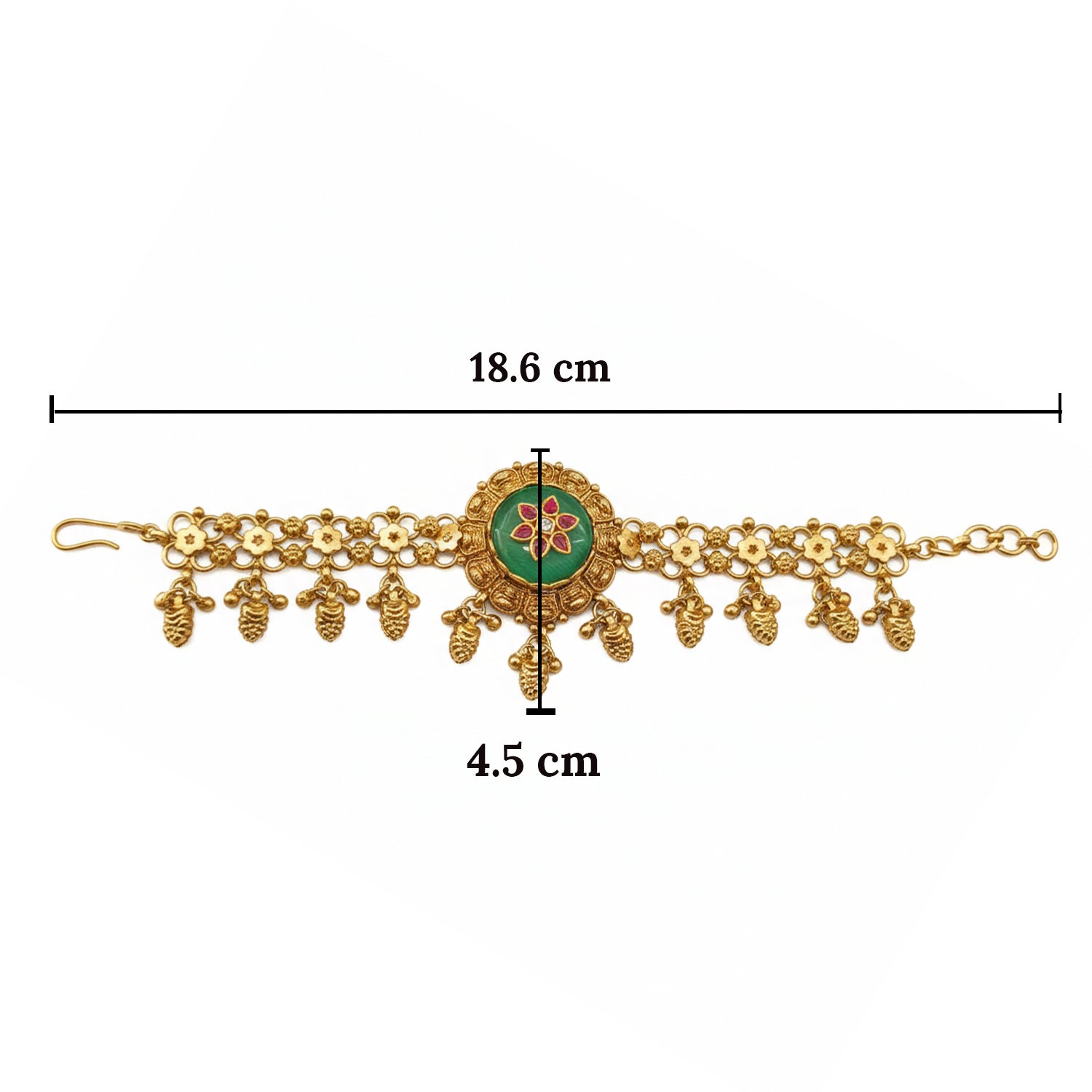 Vira- Heritage Antique Gold-Finish Floral Bracelet