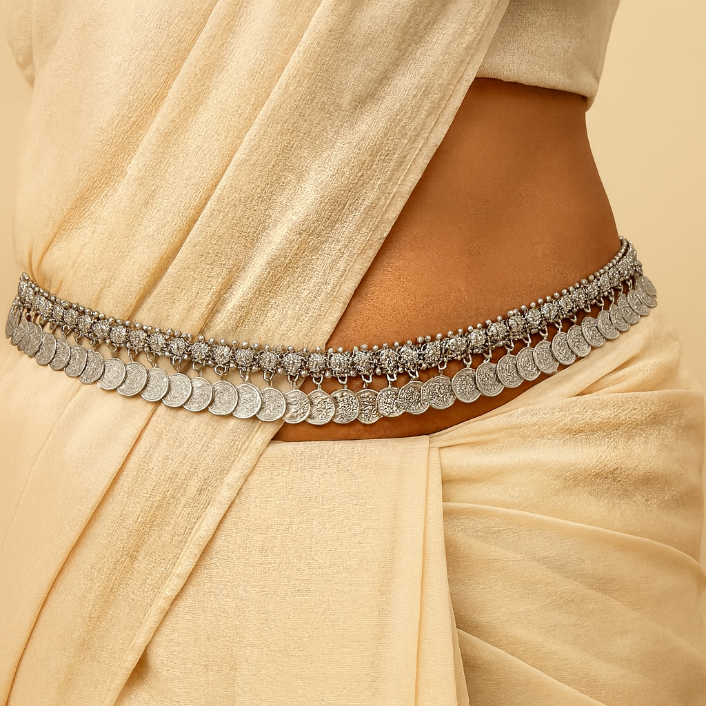 Laxmi Coin Oxidised Kamarbandh