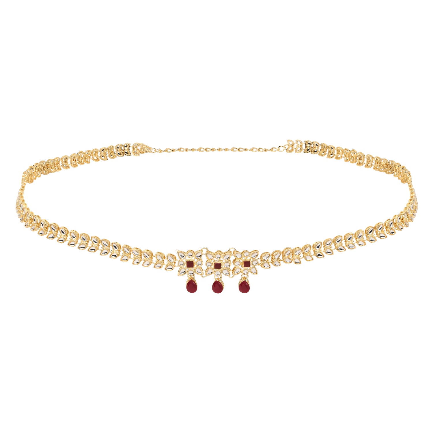 Nalina Maroon Waist Belt