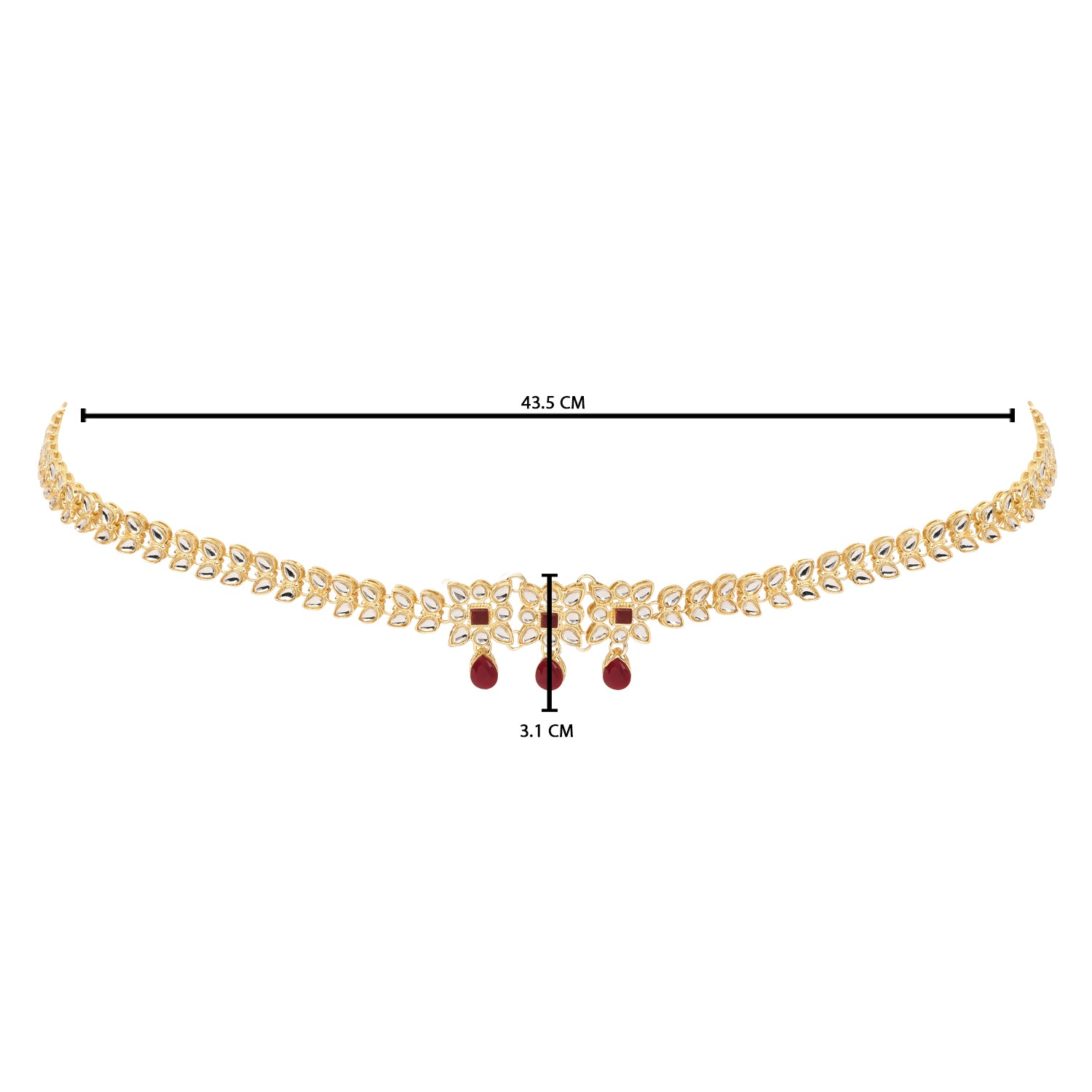 Nalina Maroon Waist Belt