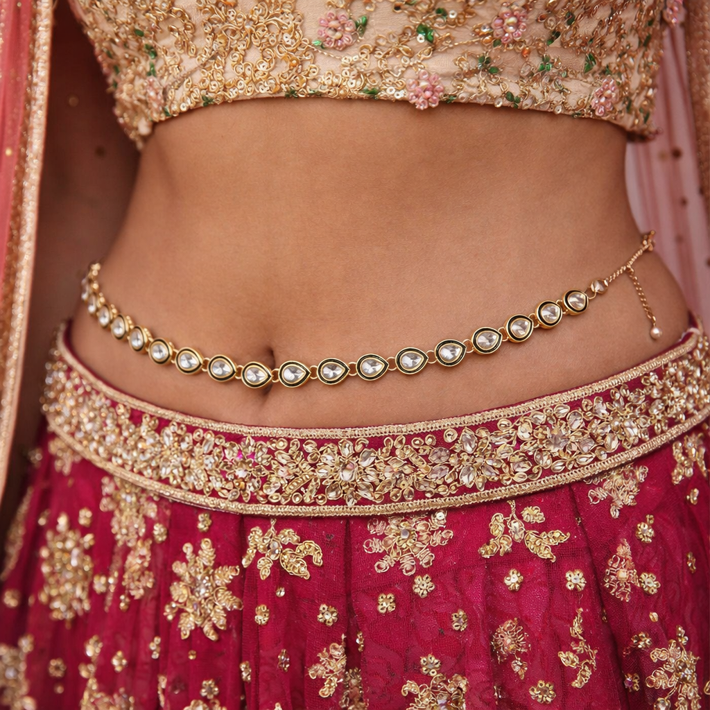 Shubha Green Kundan Kamarbandh