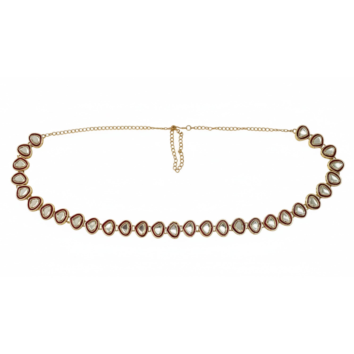 Advika Maroon Kundan KamarBandh