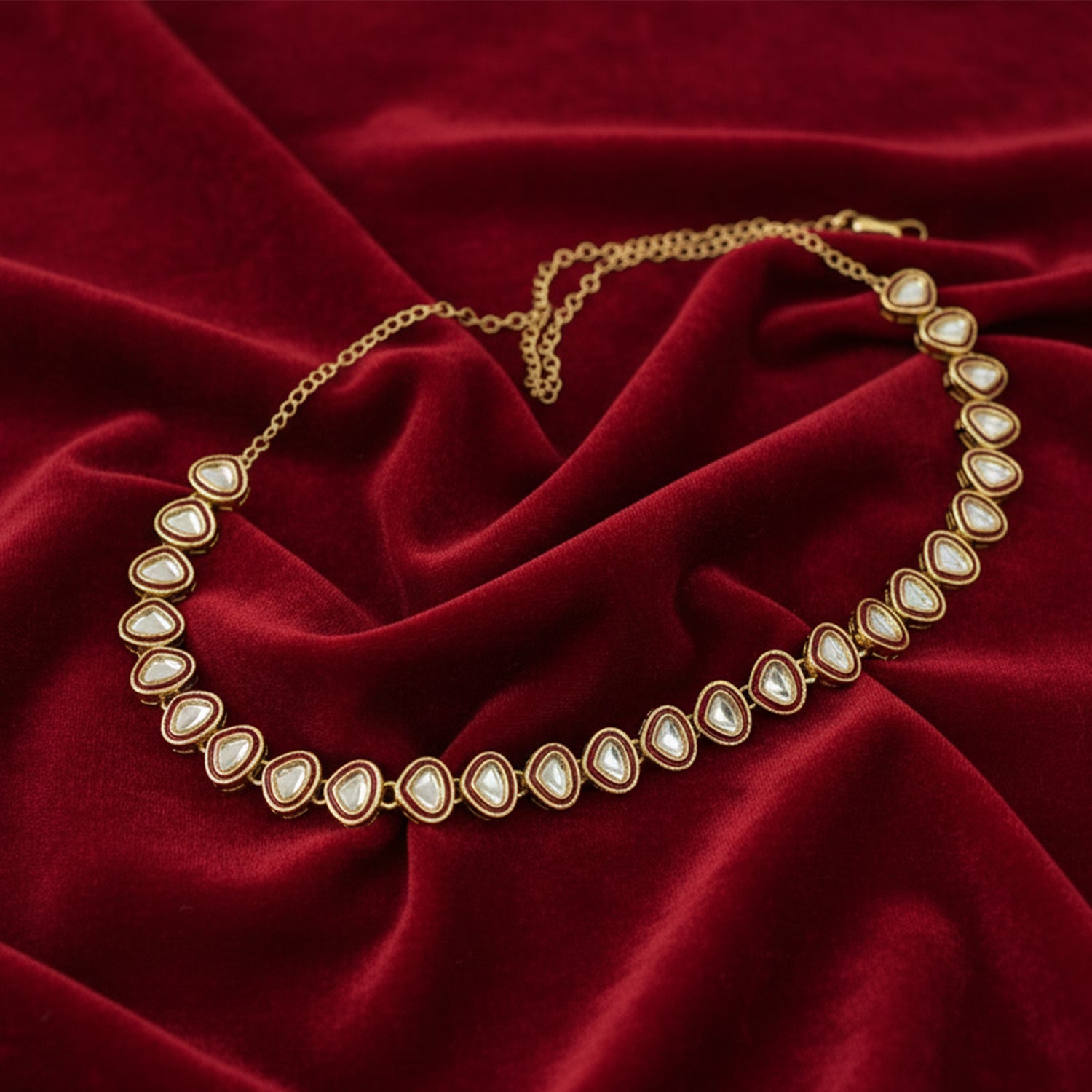 Advika Maroon Kundan KamarBandh