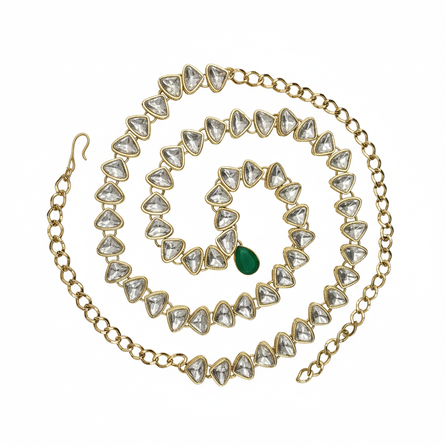 Aavira- Green drop Kundan Kamarbandh